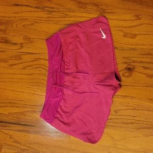 Nike dri fit running shorts size Lg pink